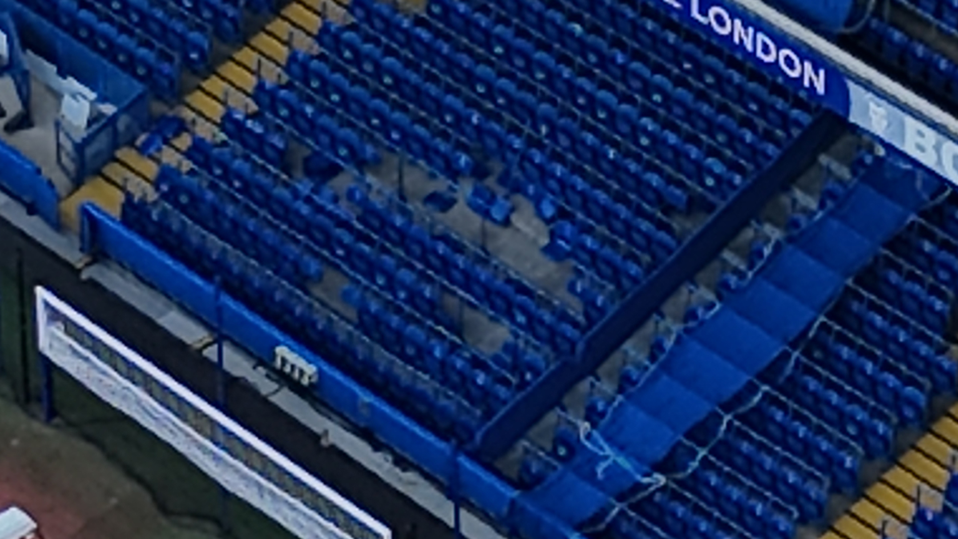 Aerial photos of Stamford Bridge show stadium damage caused by Gent fans during Conference League clash