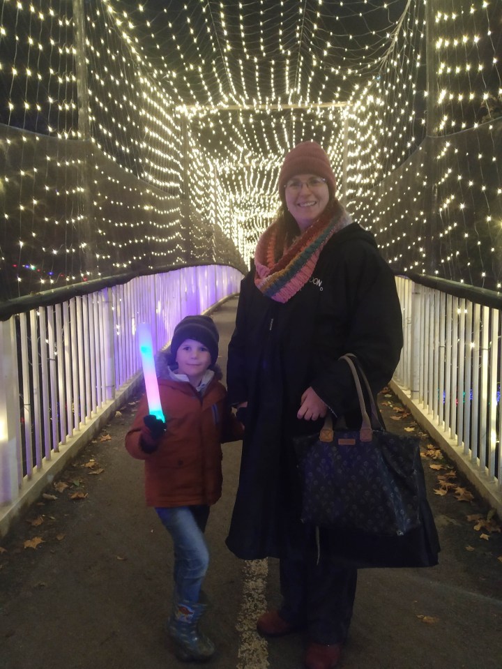 I took my kids to the light show at Matlock Bath