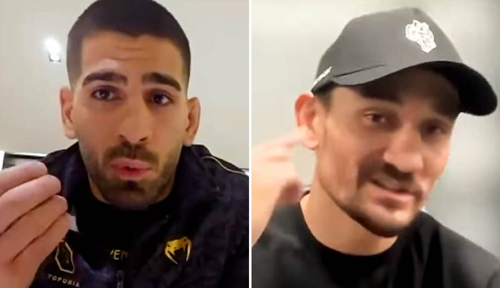 Ilia Topuria, Max Holloway get heated in pre-fight interview