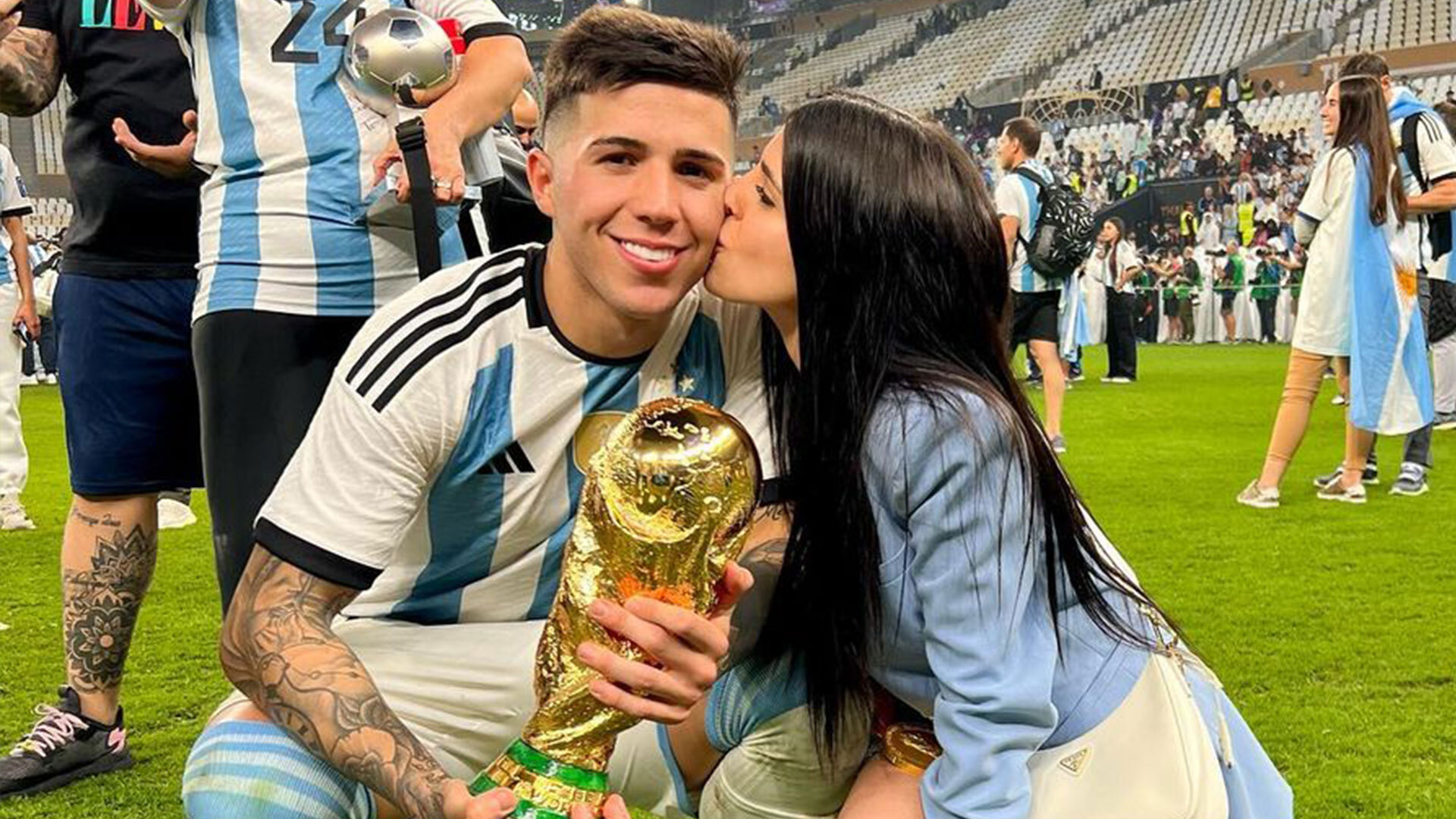 Chelsea star Enzo Fernandez SPLITS from mother of his two children to 'live alone' as she puts statement on Instagram