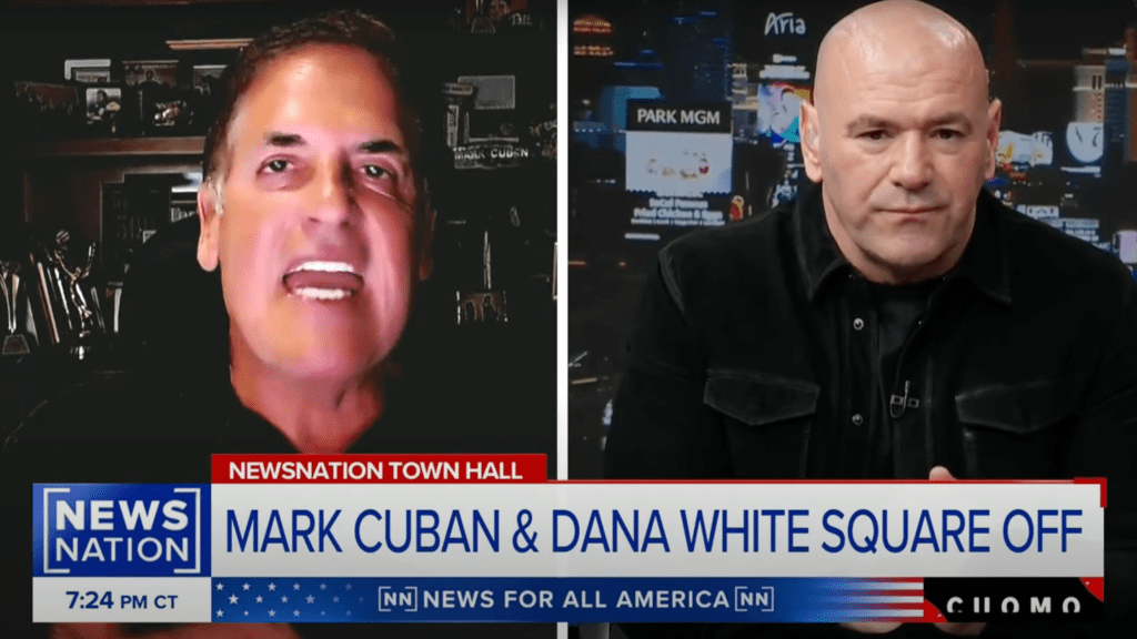 Mark Cuban, Dana White spar over Harris vs. Trump