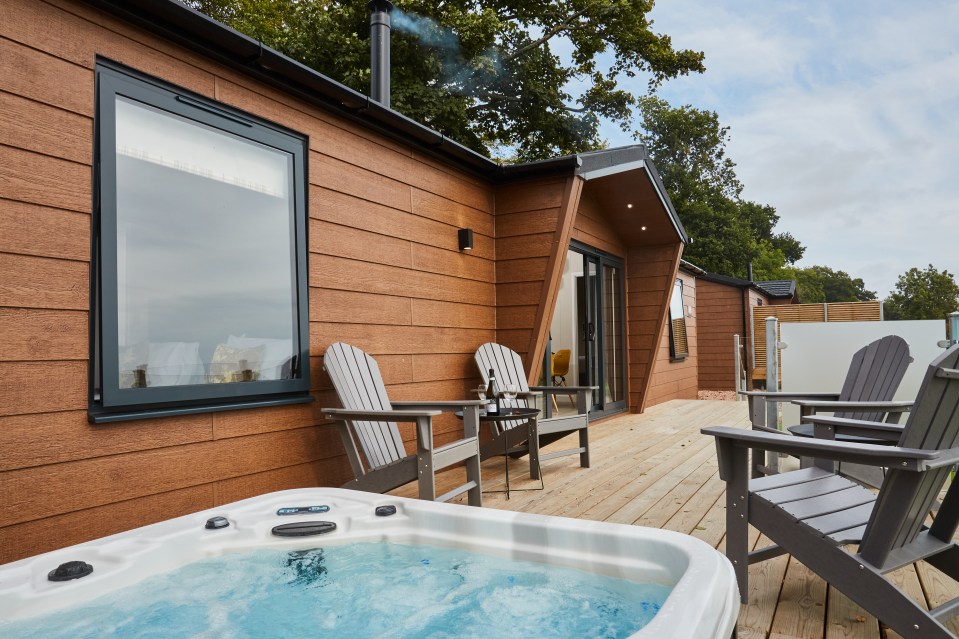 Letham Feus holiday park offers stays in beautiful log cabins with their own hot tubs