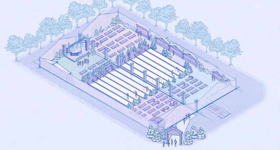 The new 'indoor Winter Wonderland' will be located in Finsbury Square