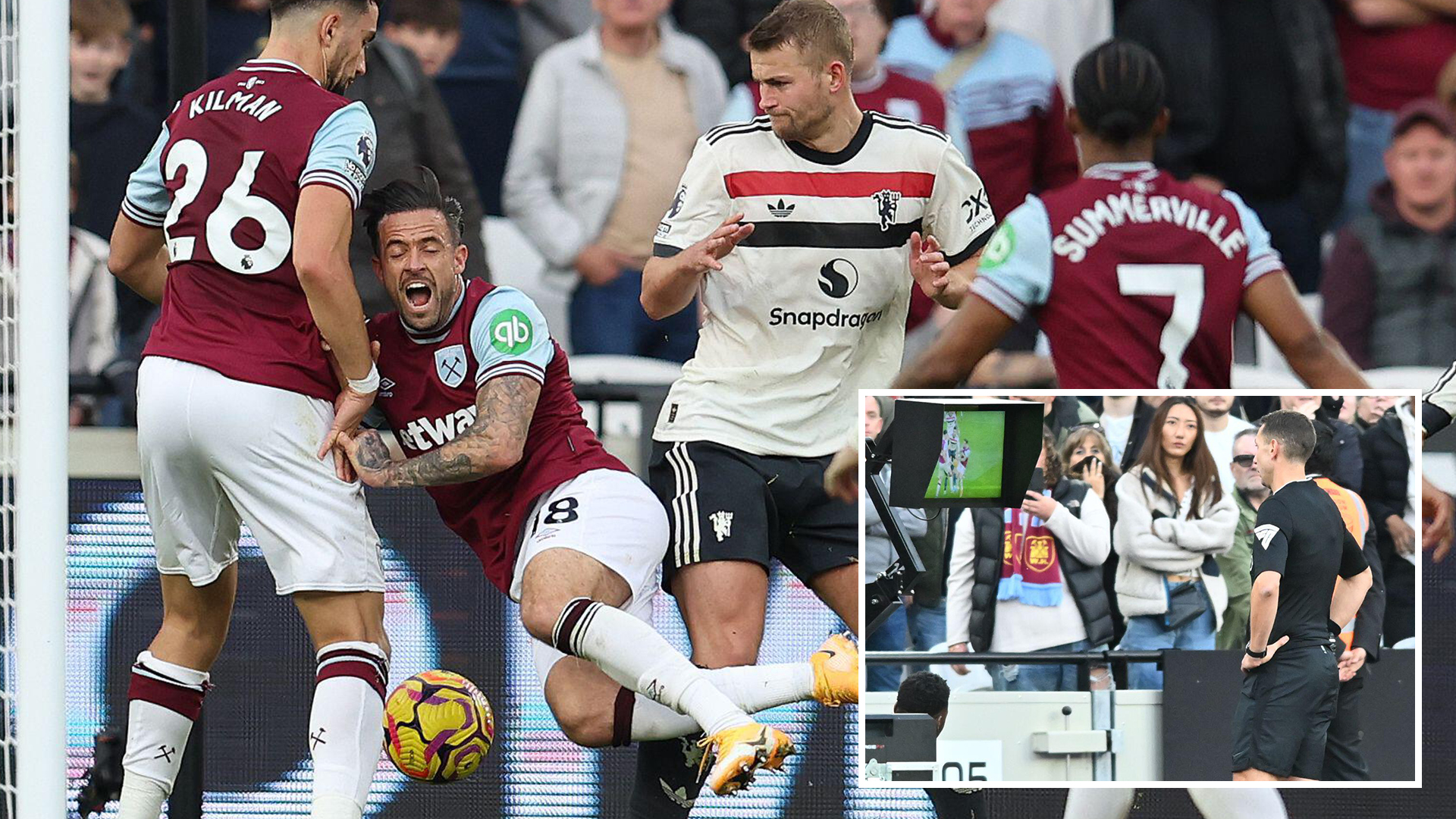 'Something is not right' - Ex-Premier League referee 'amazed' West Ham penalty against Man Utd was given