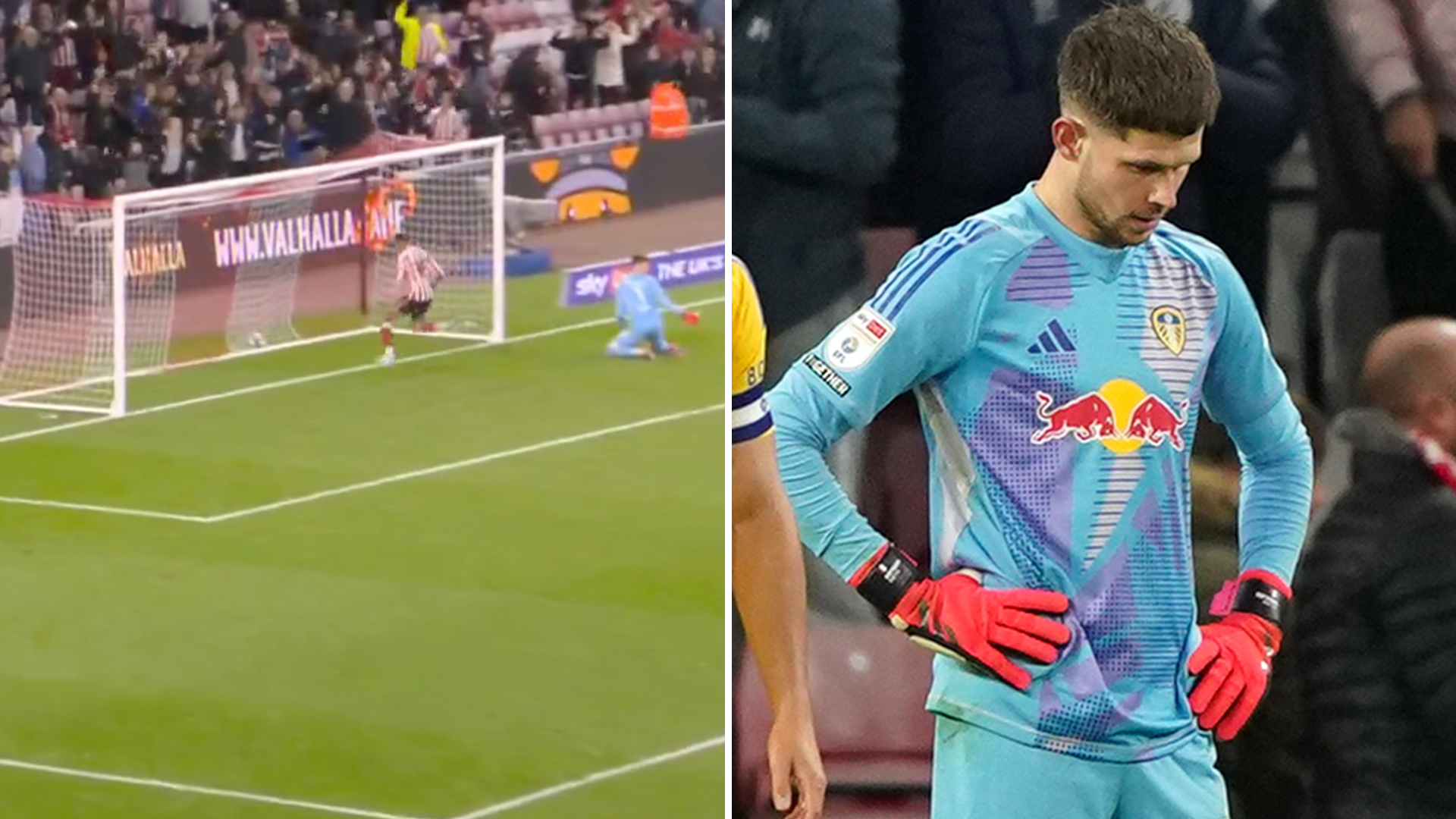 Sunderland 2 Leeds 2: Watch 'worst goalkeeping error ever' by Illan Meslier as opponent left 'embarrassed' to score