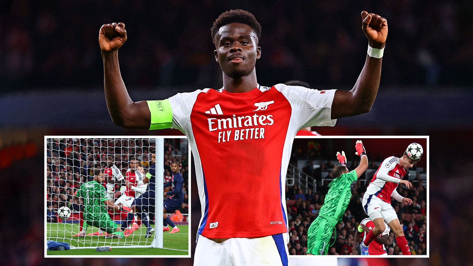 Arsenal 2 PSG 0: Havertz and Saka both score as Gunners dominate Champions League clash to seal first win