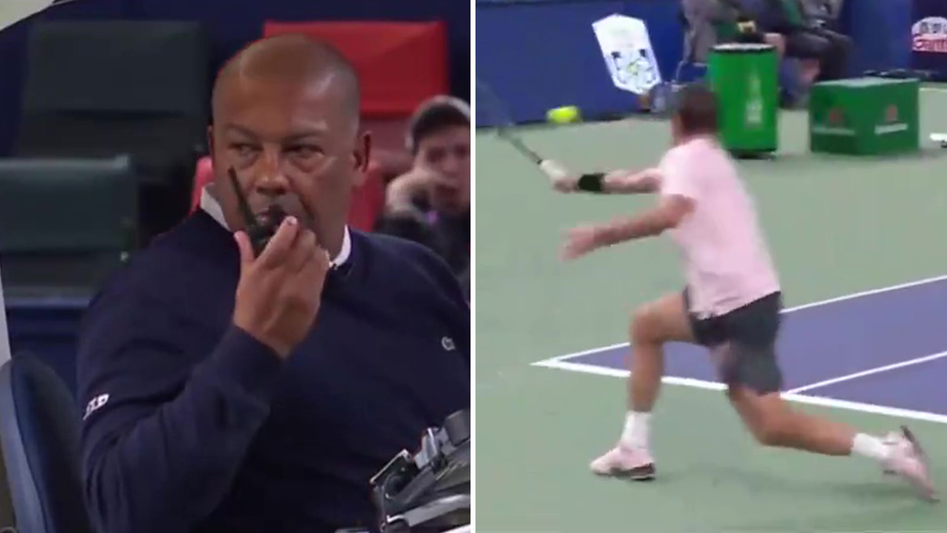 Watch umpire make never-before-seen error which causes Stan Wawrinka to lose match... and he doesn't even notice