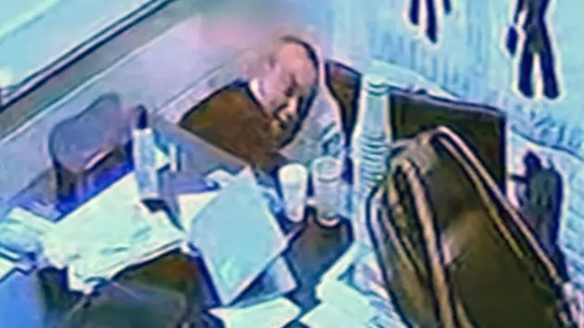 Terrifying footage shows judge cowering under his desk as he's shot dead by sheriff inside chambers