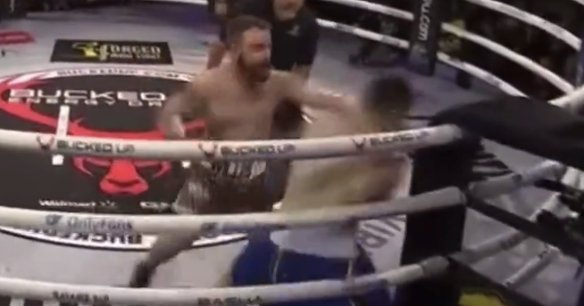 BKFC Spain video: Oscar Willis stops Ben Davis after 4 knockdowns in battle of media members