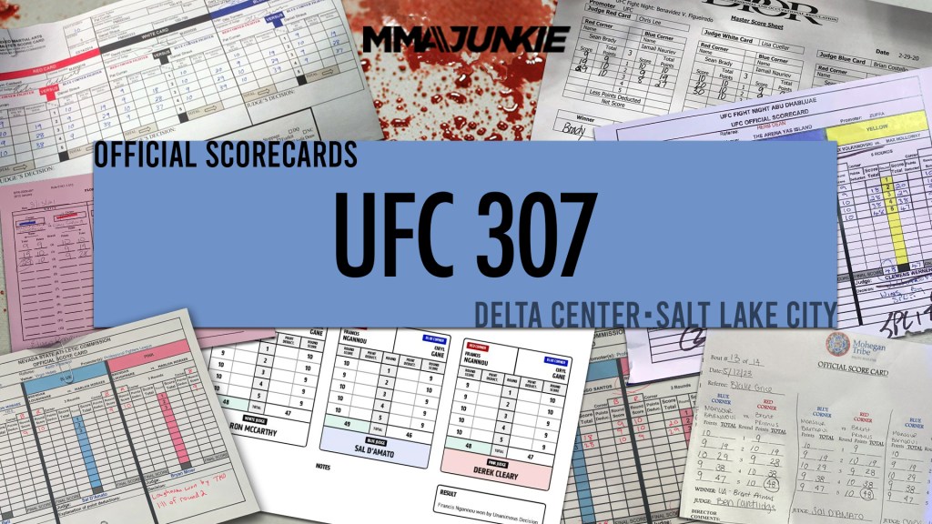 UFC 307: Official scorecards from Salt Lake City