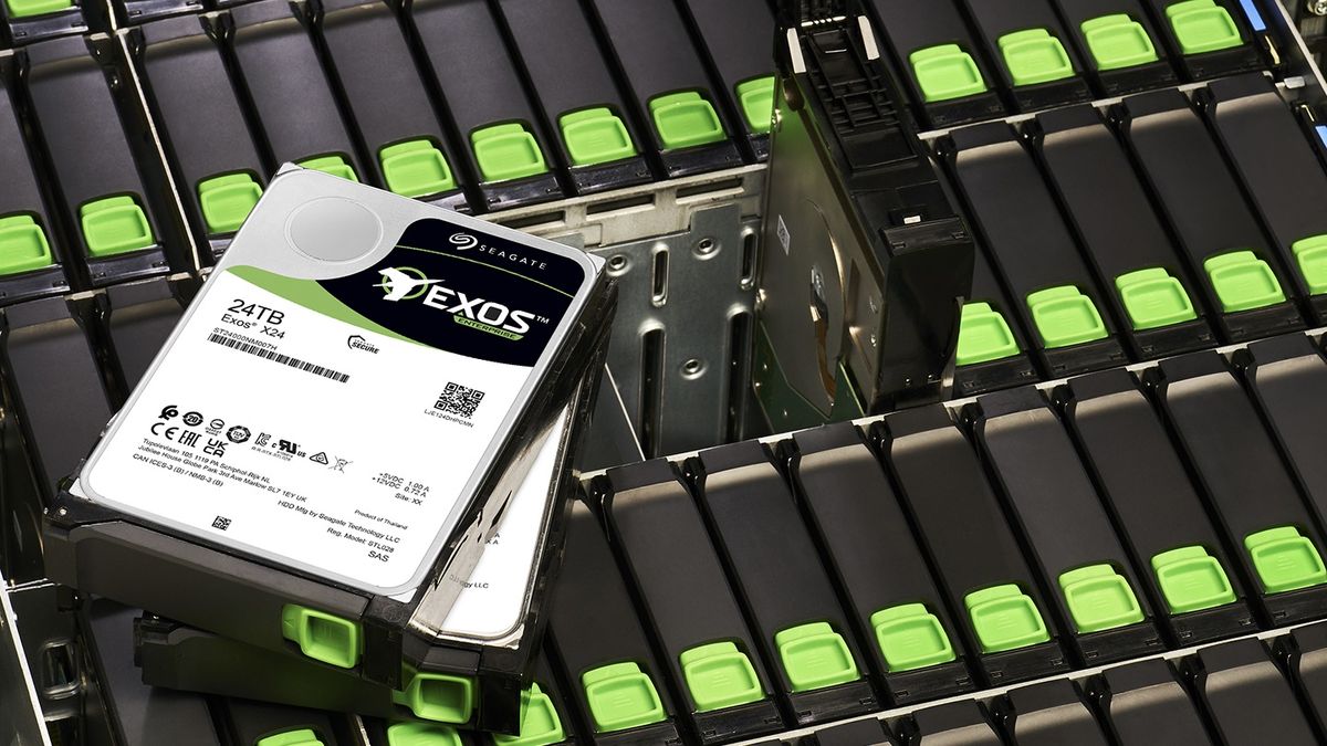 The Seagate Exos X24 24TB hard drives are piling up