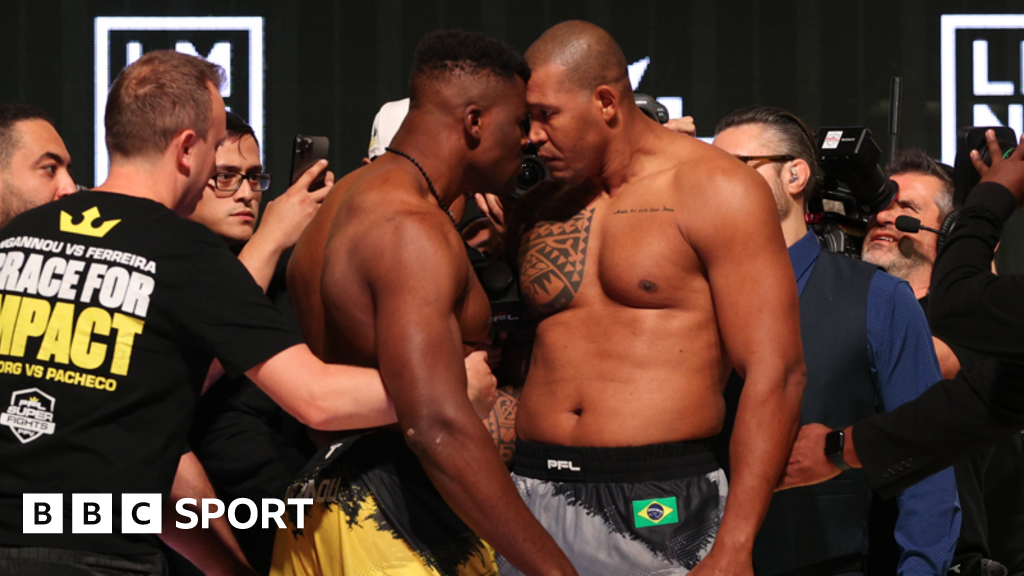 Francis Ngannou vs Renan Ferreira: Heavyweights clash at heated weigh-in