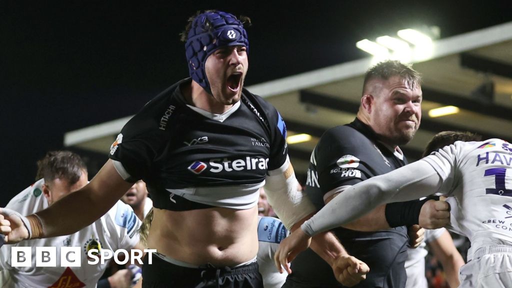 Premiership: Newcastle Falcons 24-18 Exeter Chiefs - Jamie Blamire double seals win