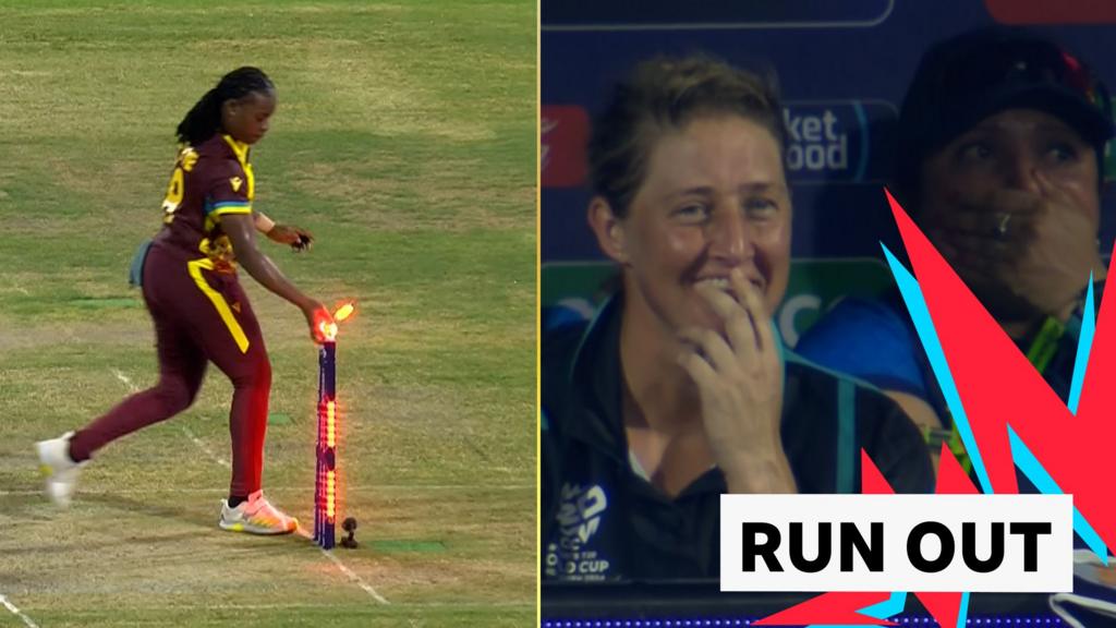 Women's T20 World Cup: Eden Carson run out by Deandra Dottin