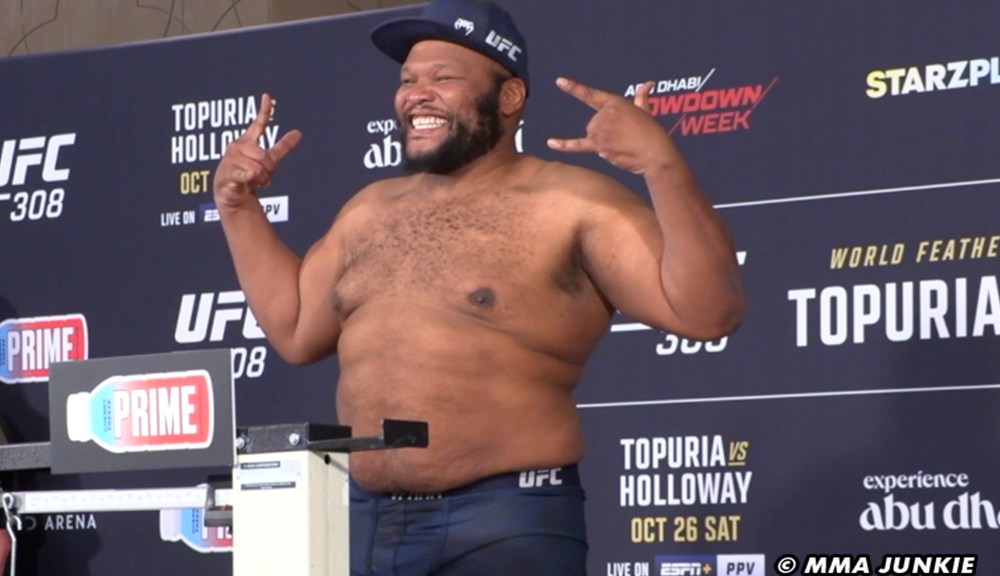 UFC 308 official weigh-ins from Abu Dhabi