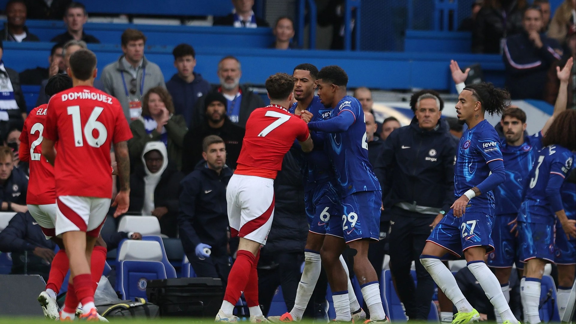 Chelsea face hefty fine after ill-discipline in Nottingham Forest clash as Nicolas Jackson filmed 'slapping' rival