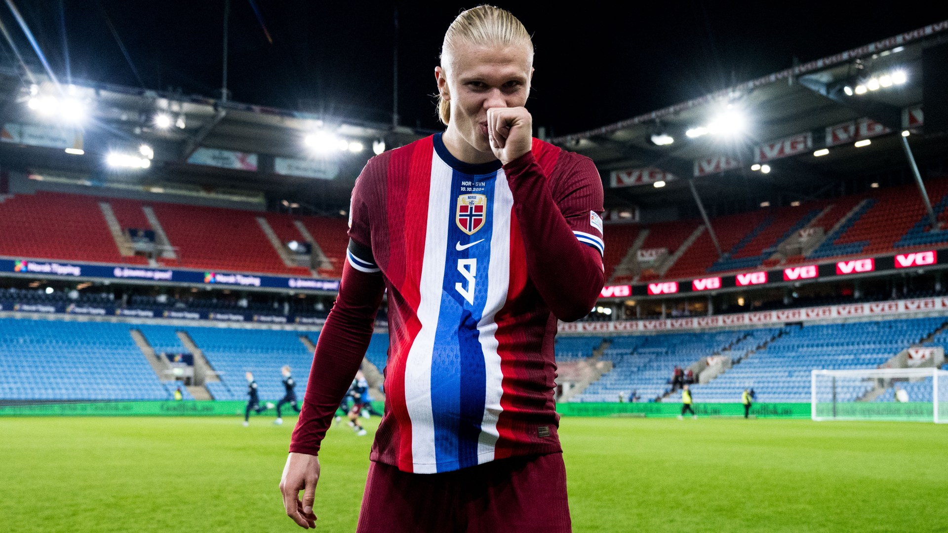 Erling Haaland sparks pregnancy rumours with 'baby bump' photo after breaking 90-year goal record