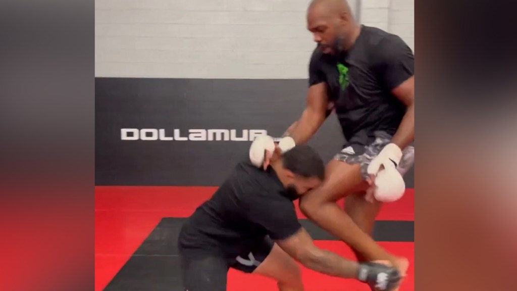 Jon Jones almost KOs Gable Steveson while training for UFC 309