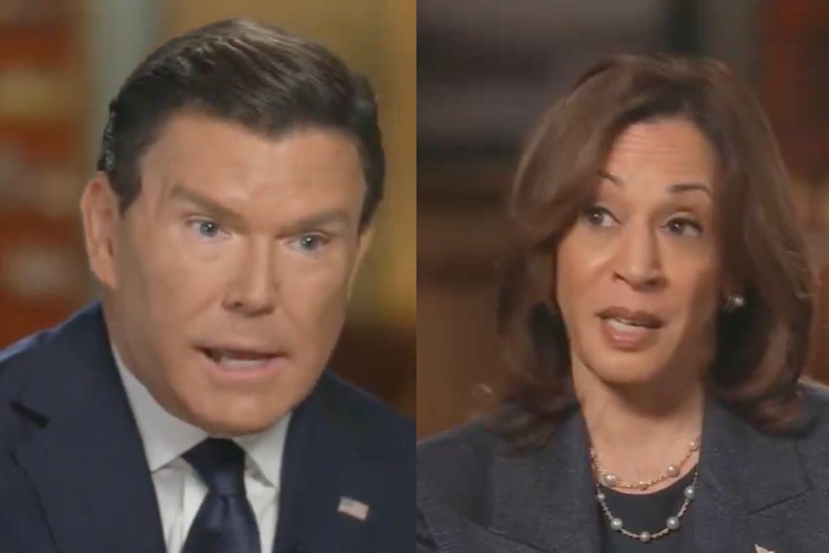 Fox News host Bret Baier criticised for interrupting Kamala Harris during fiery interview