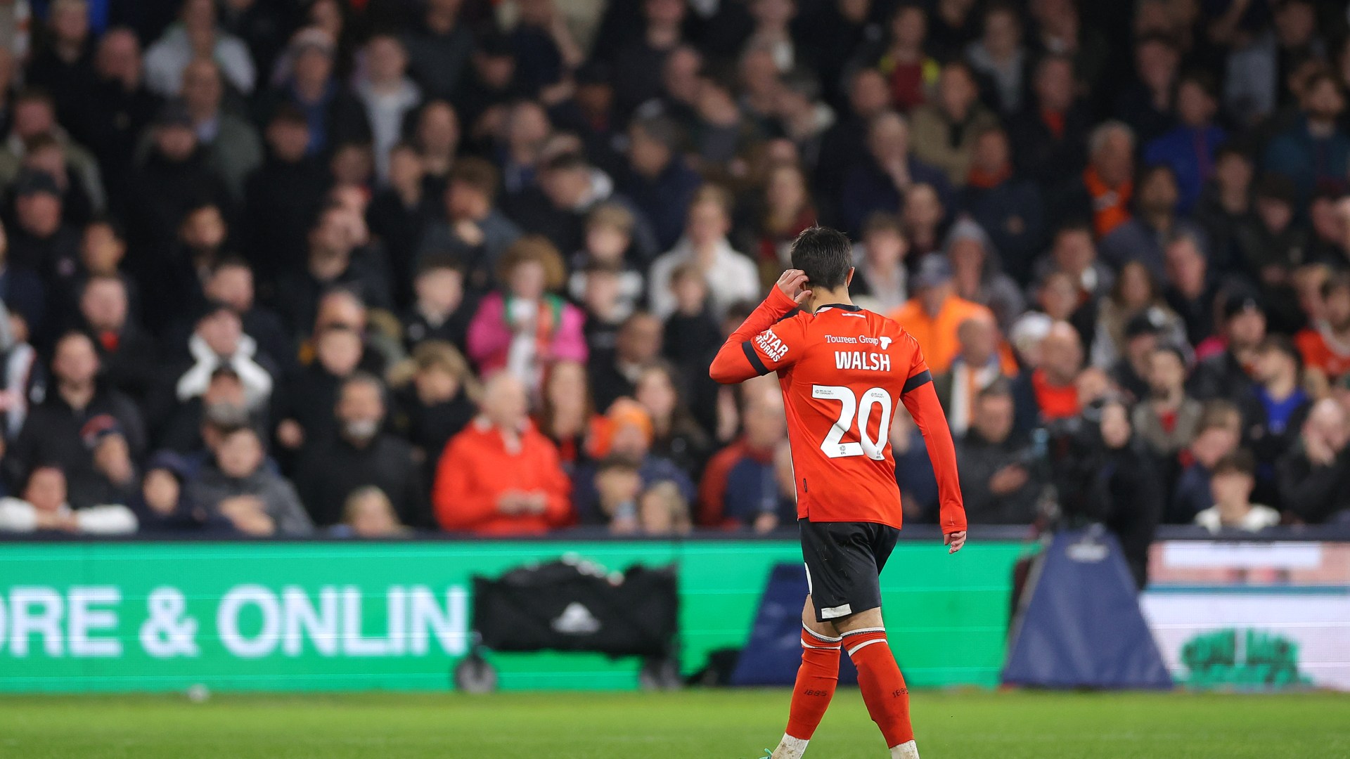 Luton star sent off SECONDS after coming on in moment of madness as fans fume 'get out of my club'