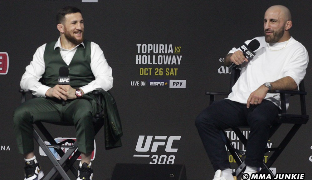 UFC 308 Q&A with Dvalishvili, Volkanovski in Abu Dhabi