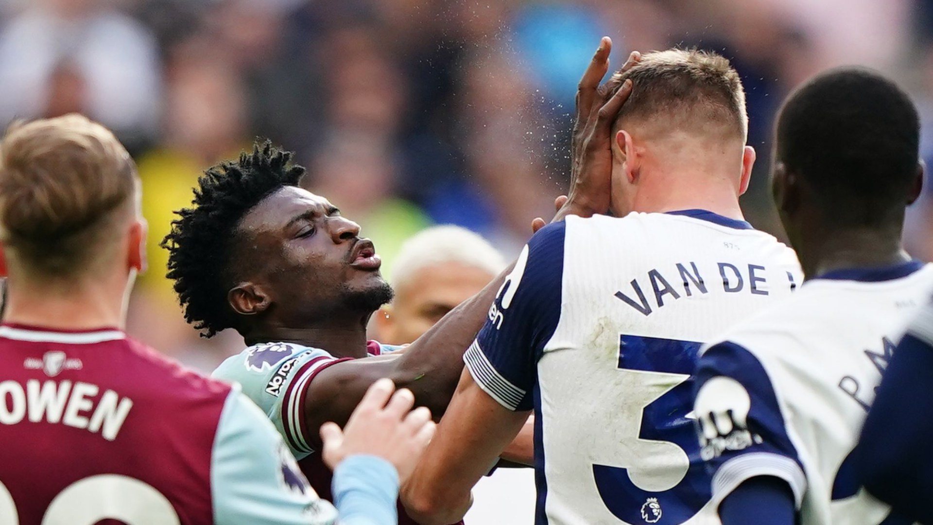 West Ham blow as Mohammed Kudus facing extended ban after red card following moment of madness in Tottenham clash