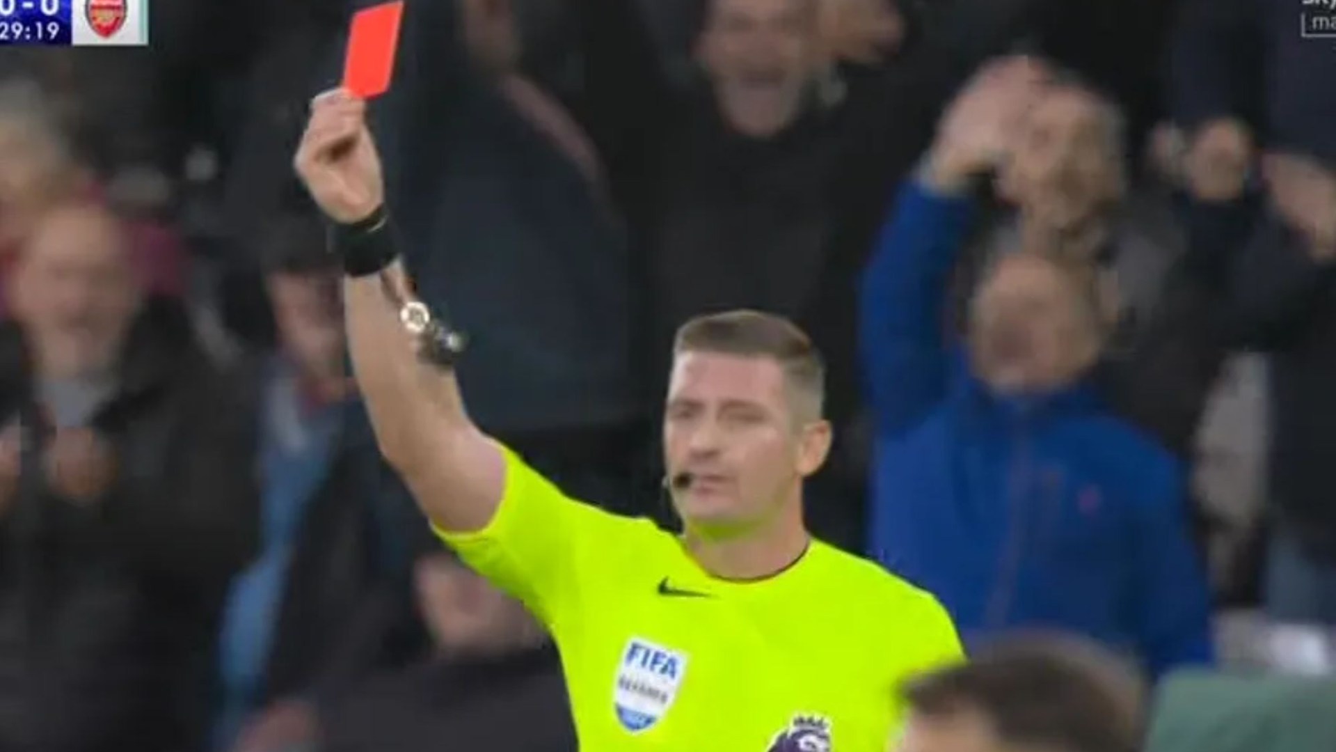 Arsenal star William Saliba SENT OFF and after controversial VAR red card against Bournemouth as length of ban revealed