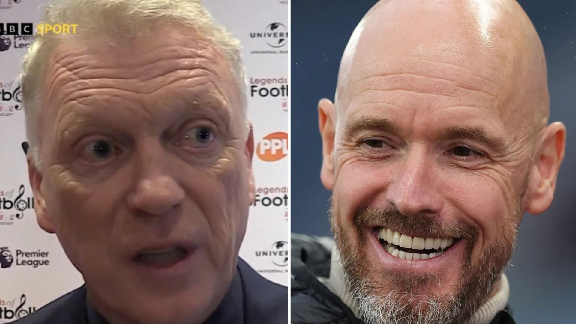 Fans say 'Moyes is joking, right?' after his bizarre interview about under-fire Man Utd manager Erik ten Hag goes viral