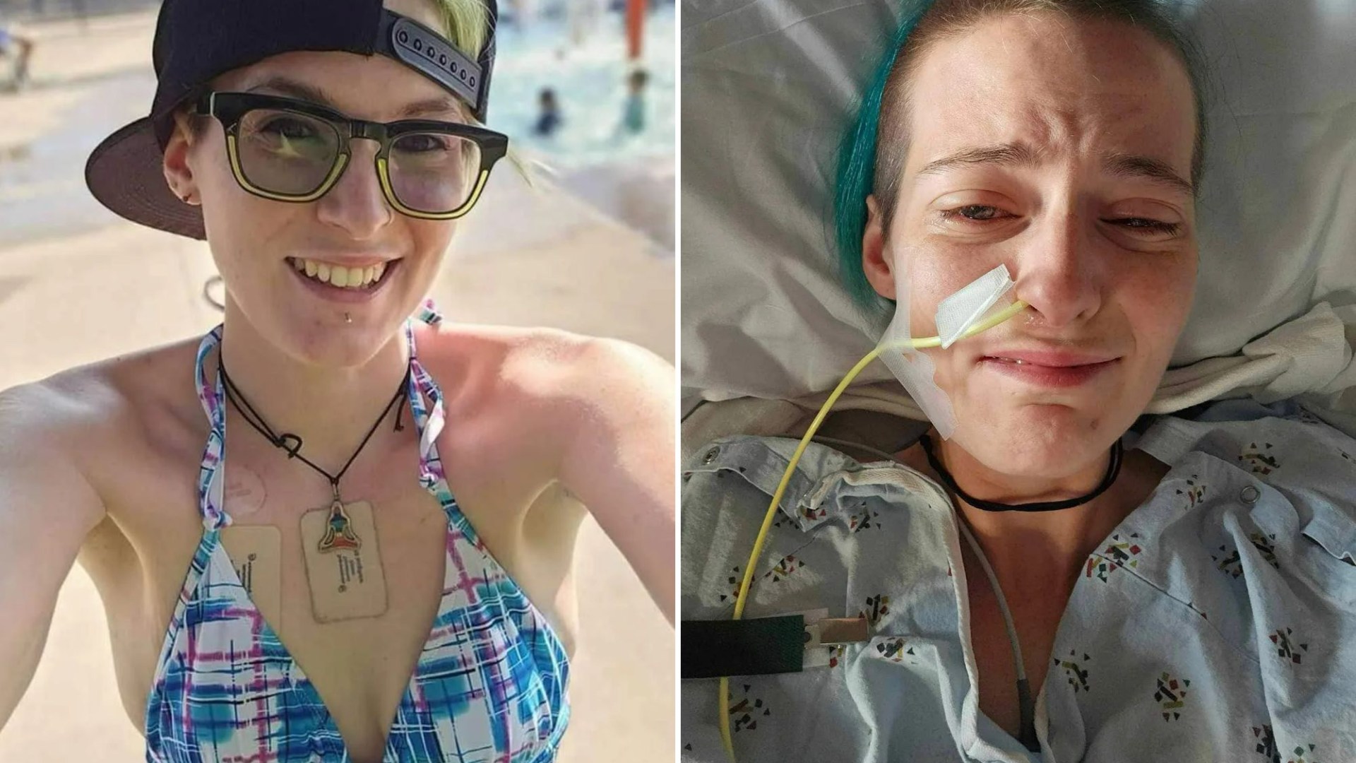 Mum-of-two, 32, with 'vampire disease' vomits 30 times a day and lives in fear of dropping dead at dinner