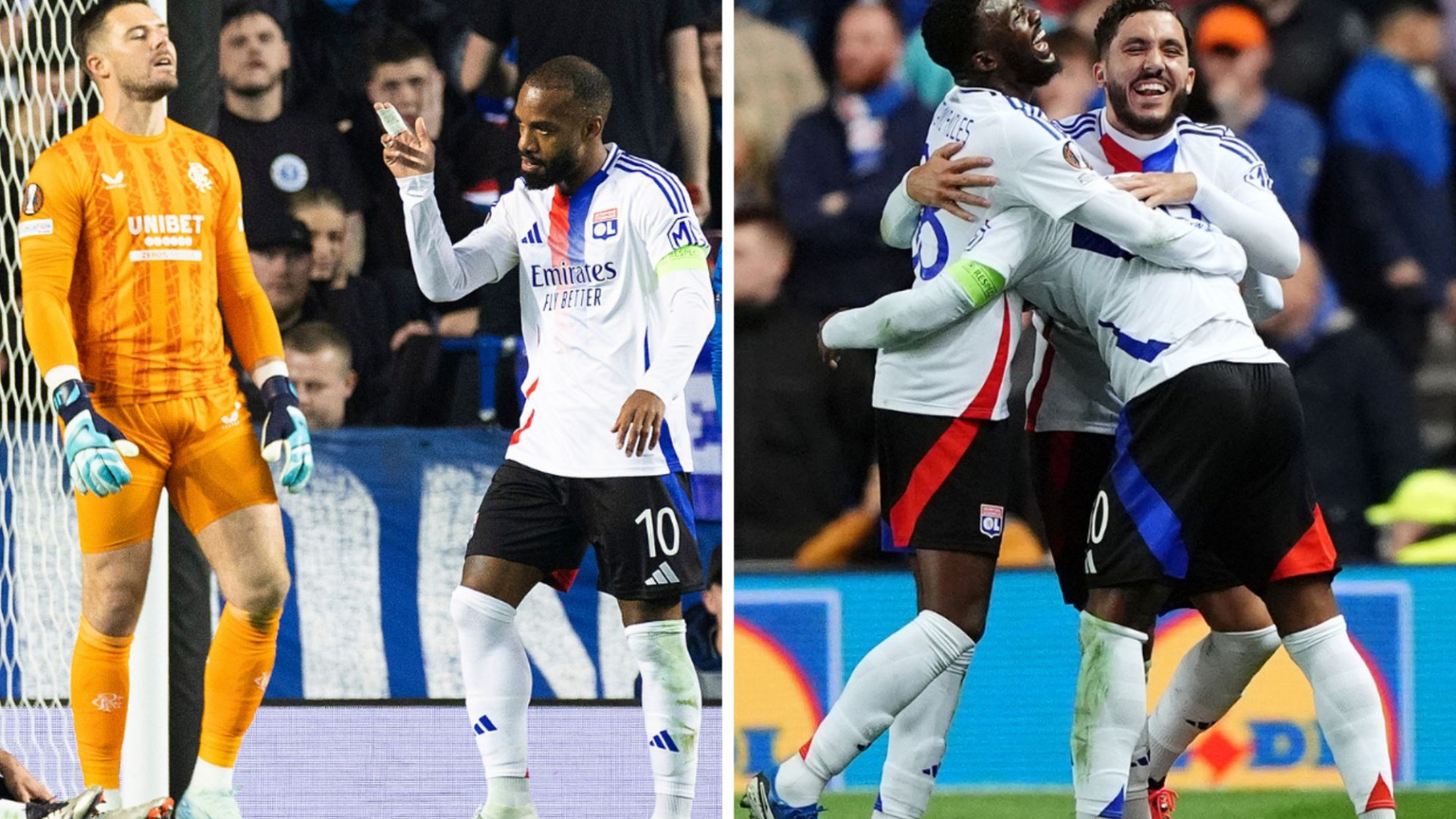 Rangers see stars after Alexandre Lacazette rocket as stellar show from wingers Cherki and Fofana shoot Lyon to 4-1 win