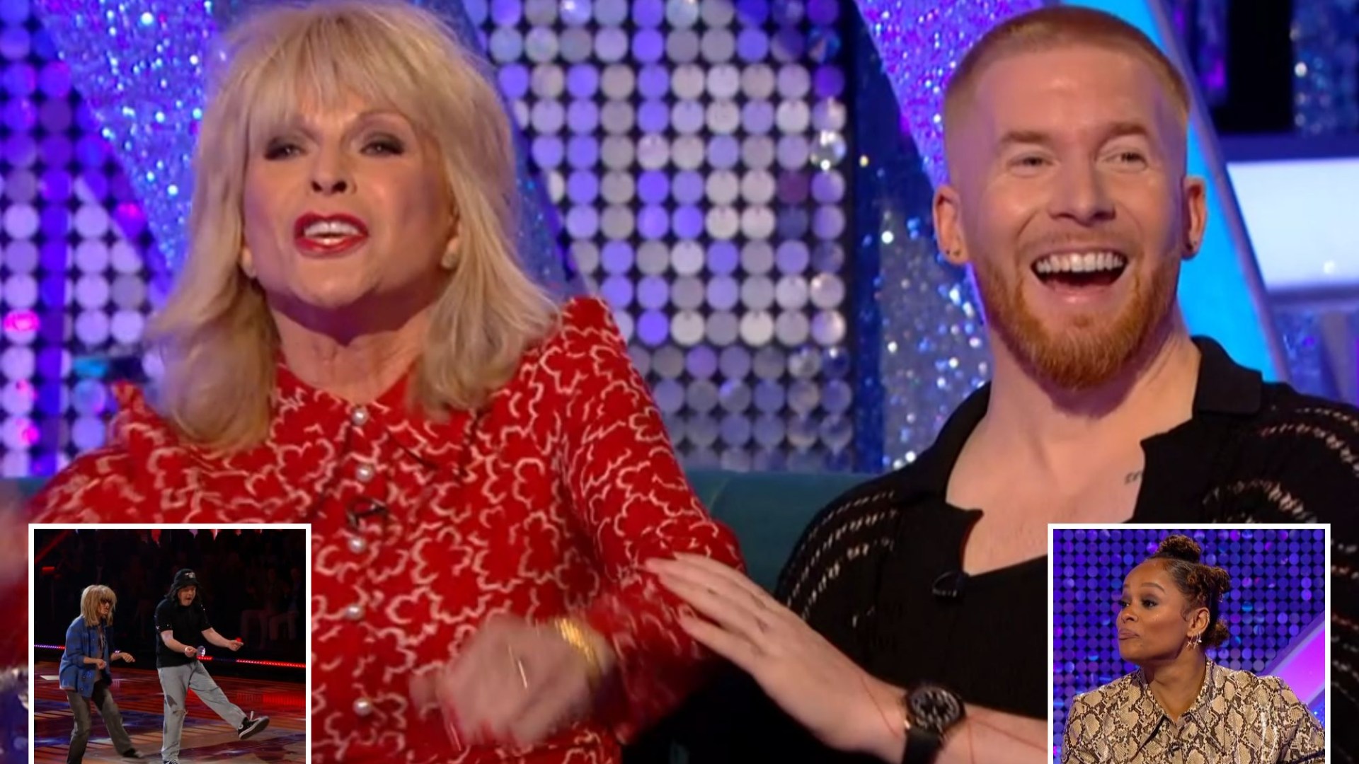 Watch moment Toyah Willcox takes awkward swipe at fellow Strictly star Chris McCausland on live TV