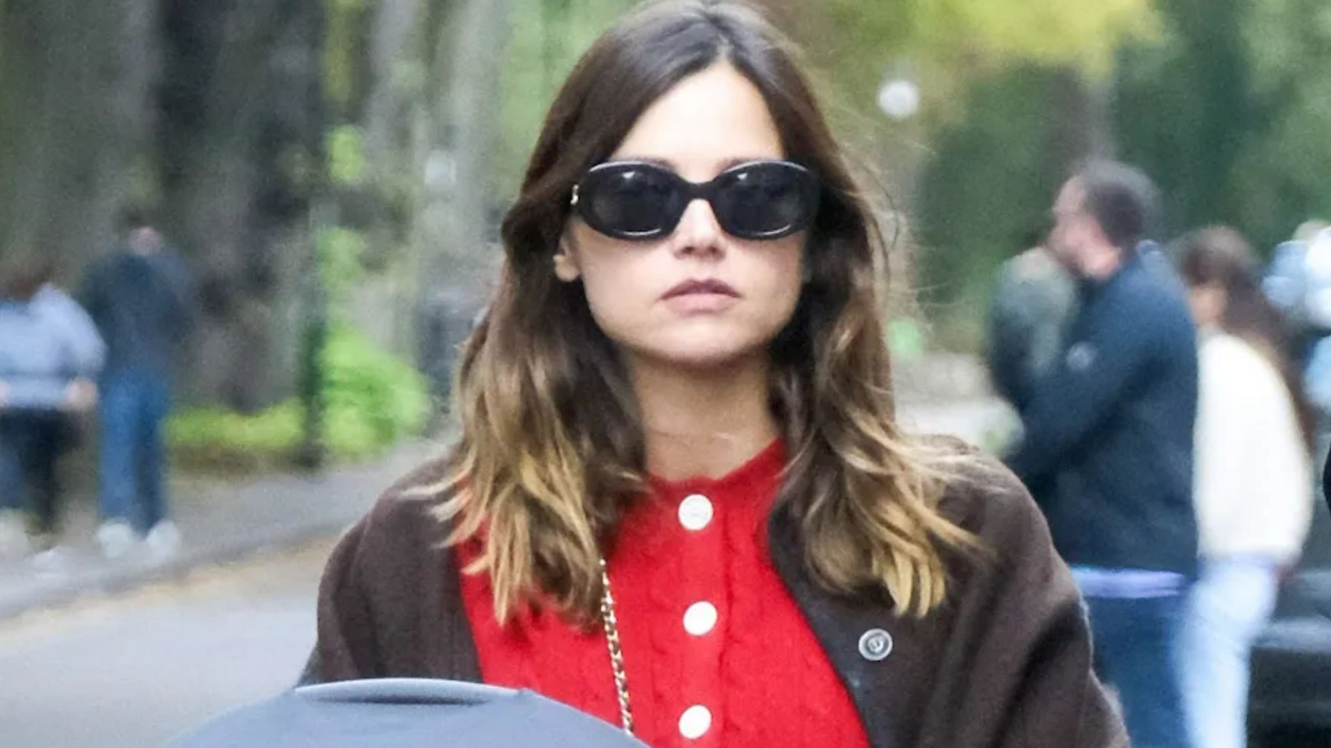 Jenna Coleman welcomes first child as she's pictured with her newborn on family day out