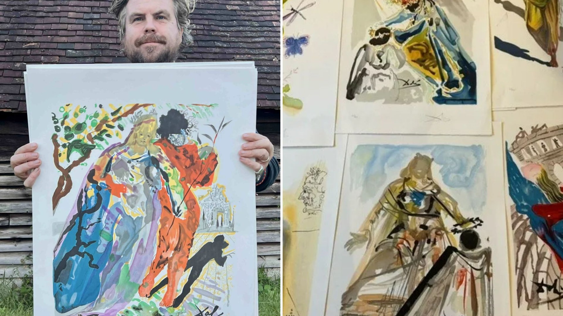 I discovered dusty prints hidden in my garage for 50 years… they turned out to be worth £20k because of who made them – The Sun