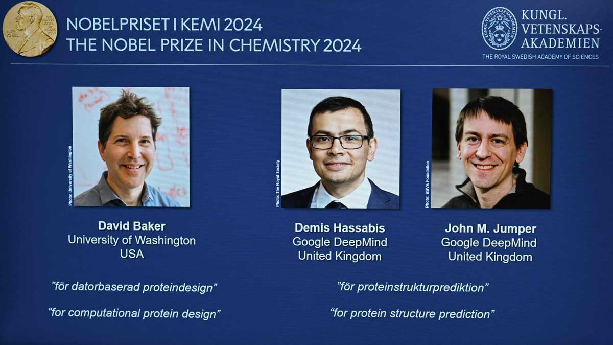 Nobel Prize in chemistry awarded to David Baker, Demis Hassabis, John Jumper- The Week