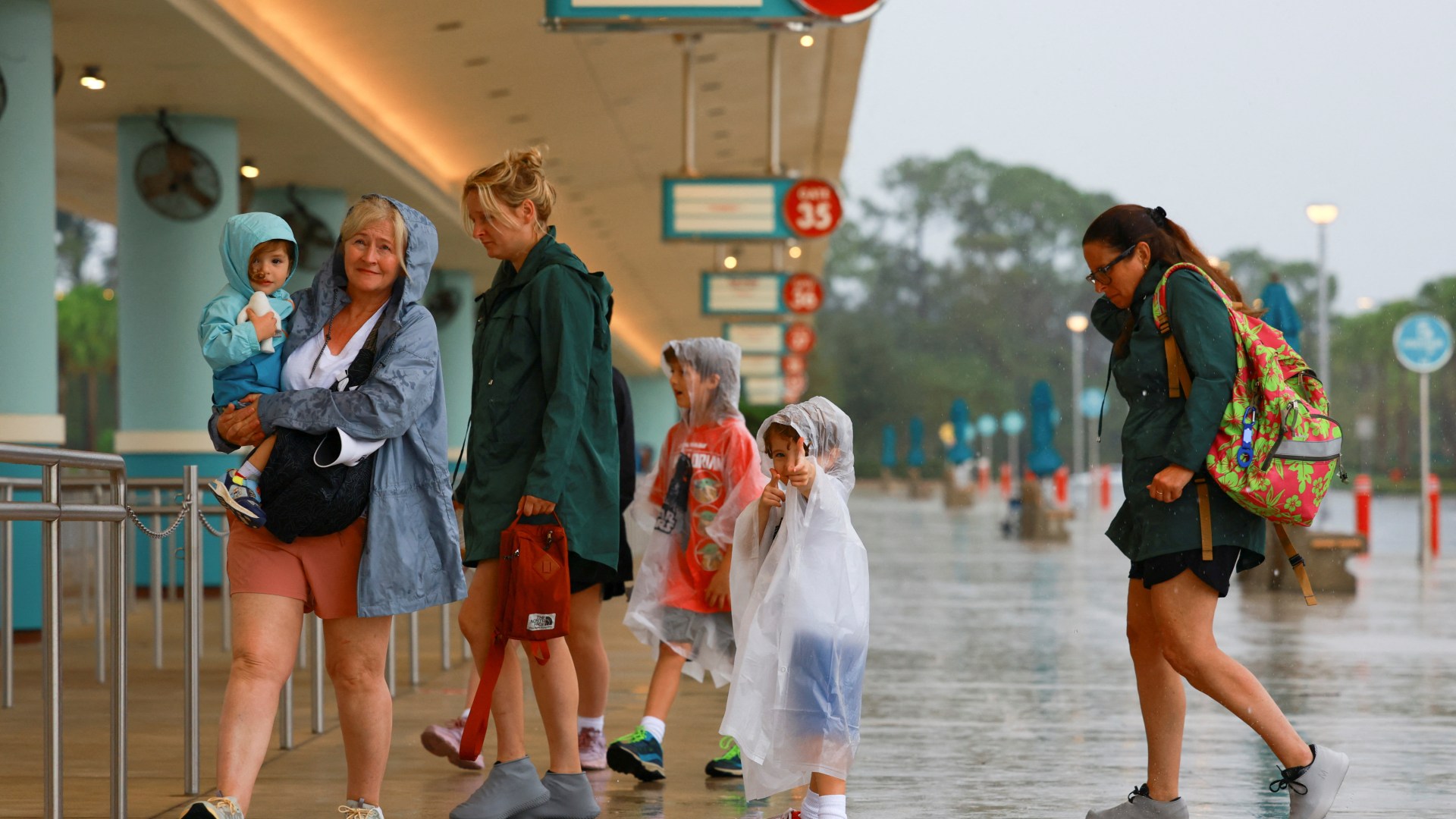 Tourists seen stranded in Disney World just hours before Hurricane Milton strikes… as trapped Brits say ‘we are worried’