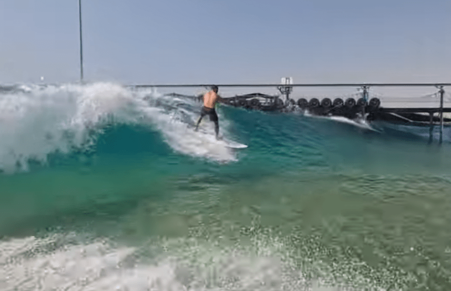 Dan Ige goes surfing on Fight Island