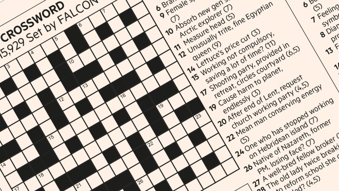 FT Crossword: Number 17,890