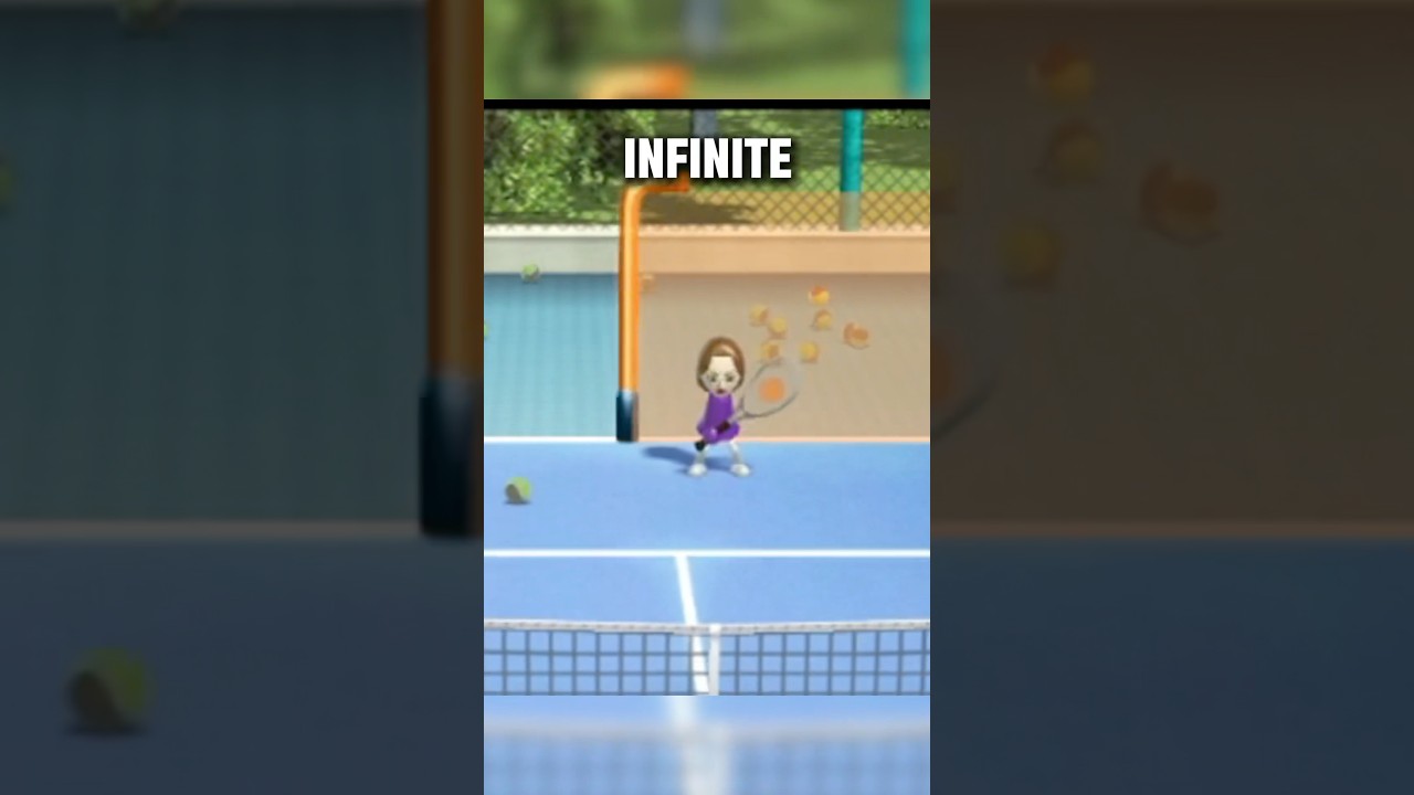 How small does the goal get in Wii Tennis Training? #wiisports #secret #shorts