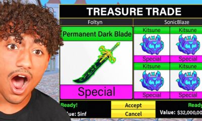 Trading PERMANENT DARK BLADE For 24 HOURS.. (Blox Fruits)