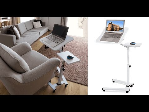 Tatkraft Like - Portable Rolling Desk, ✅Adjustable Laptop Stand, Laptop Desk, Rolling Computer Desk