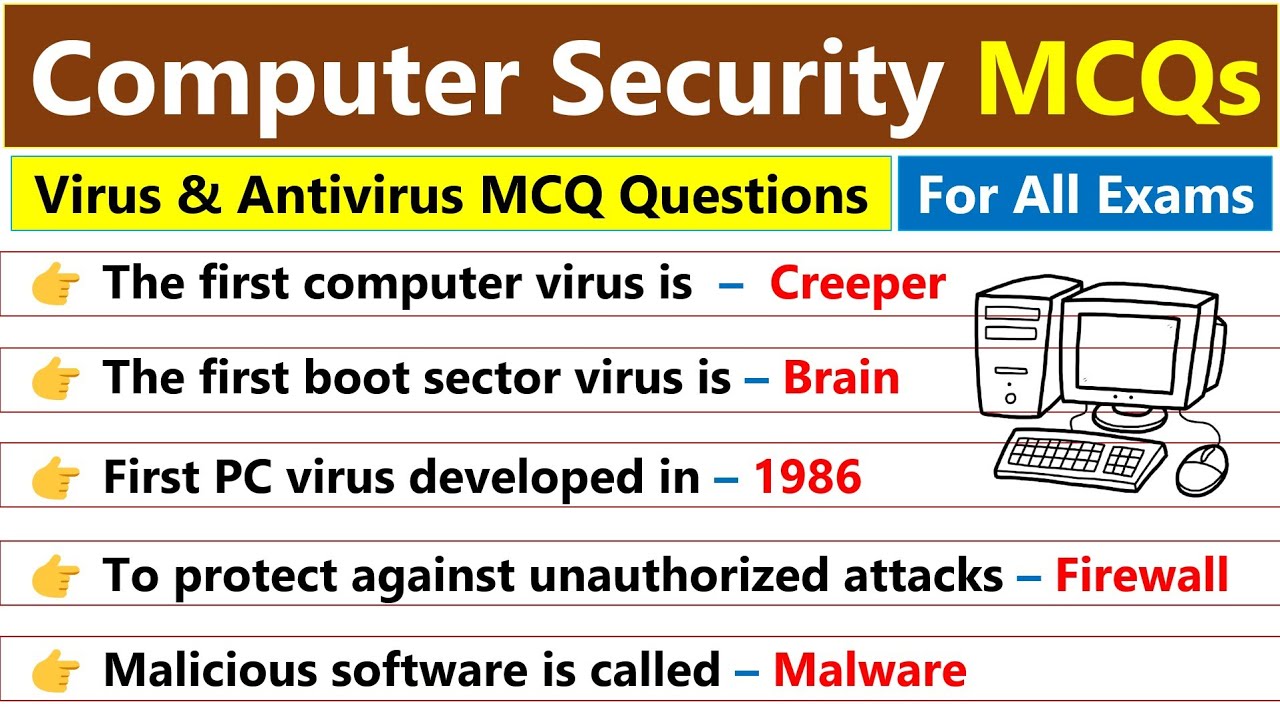 Computer Security MCQs | Virus & Antivirus | Computer mcq for competitive exams