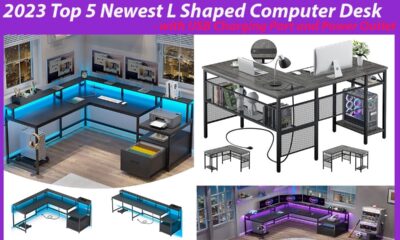 2023 Top 5 Newest L Shaped Computer Desk with USB Charging Port and Power Outlet  Home Office Desk!