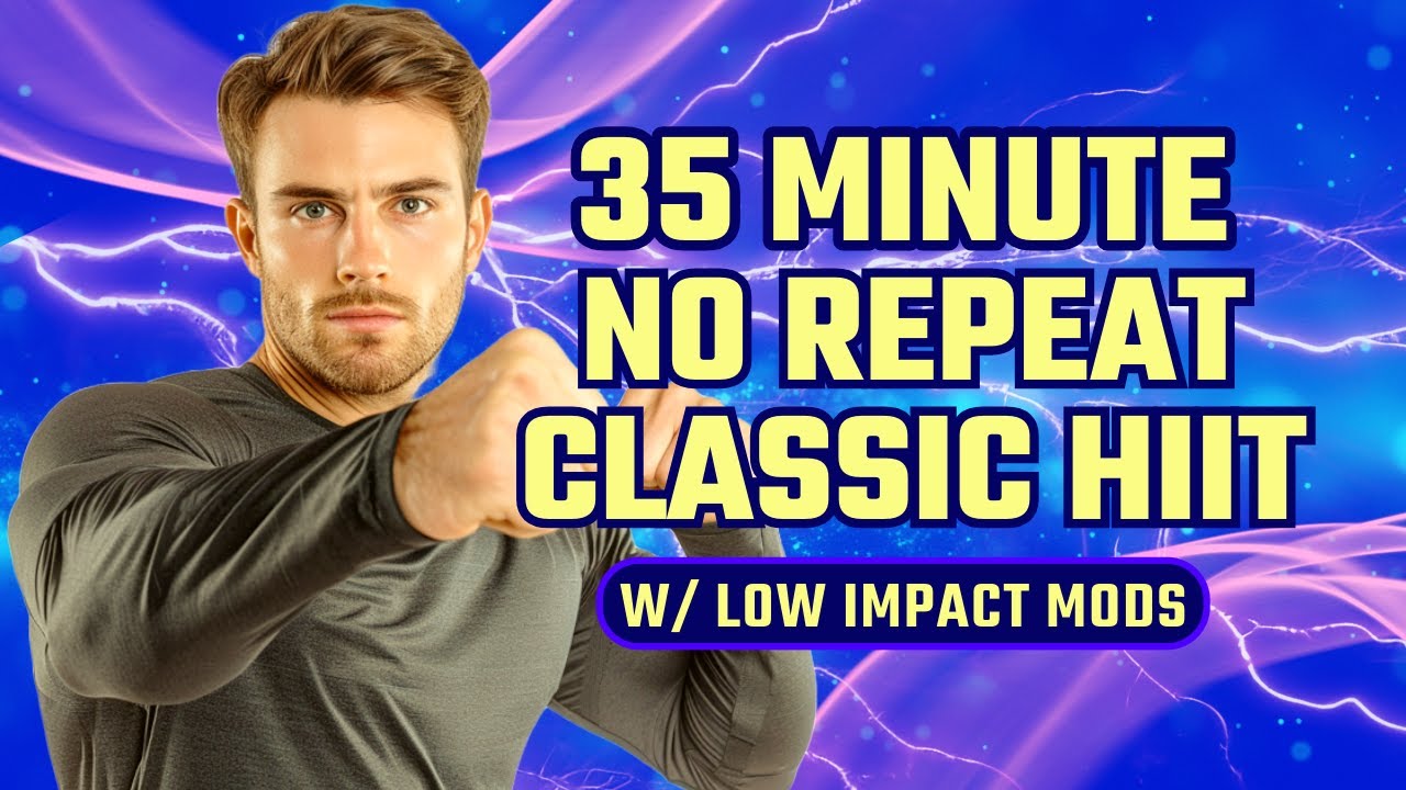 35-Minute Classic HIIT 🔥 Low Impact, No Repeats!