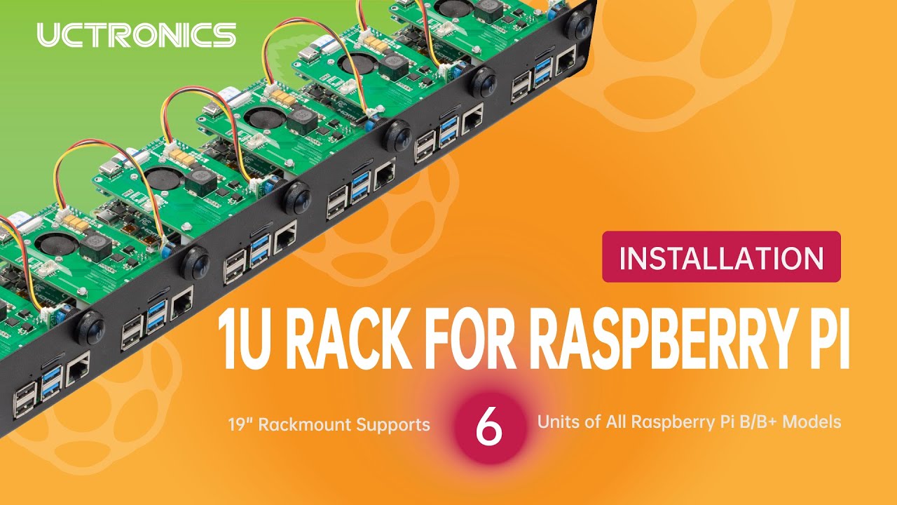 Raspberry Pi Server Rack for 6 Units with PoE