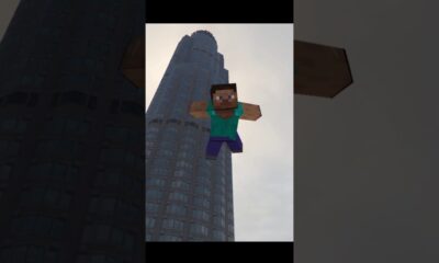 GTA V ~ Minecraft Steve Jumping On Tower  Subscribe For More Interesting Videos