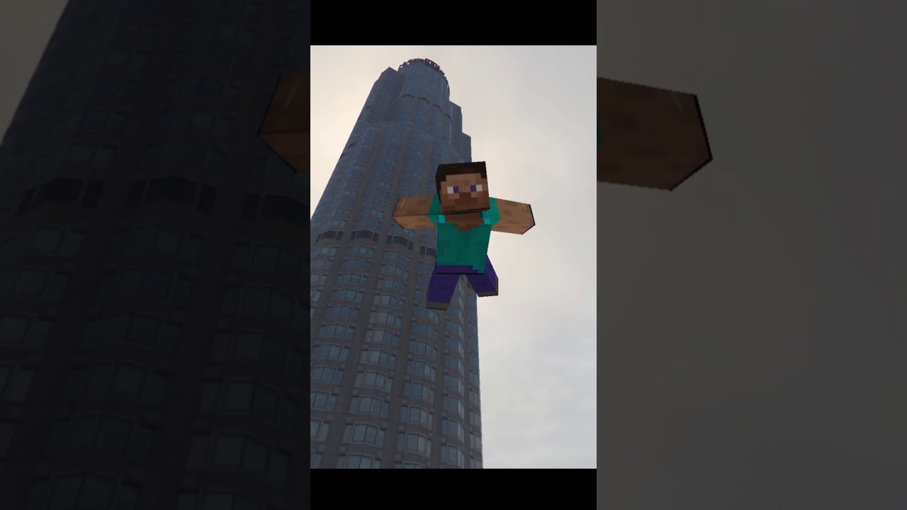 GTA V ~ Minecraft Steve Jumping On Tower  Subscribe For More Interesting Videos