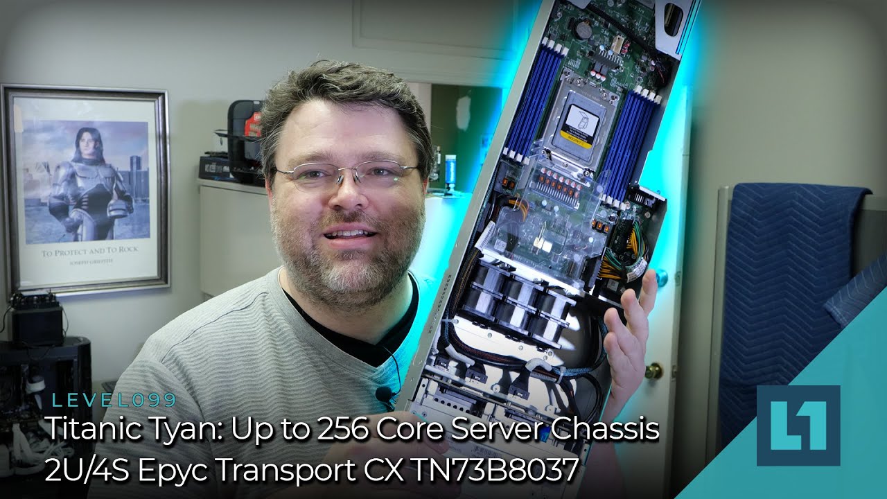 Titanic Tyan: Up to 256 Core Server Chassis - 2U/4S Epyc Transport CX TN73B8037