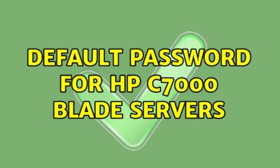 Default password for hp c7000 blade servers (2 Solutions!!)