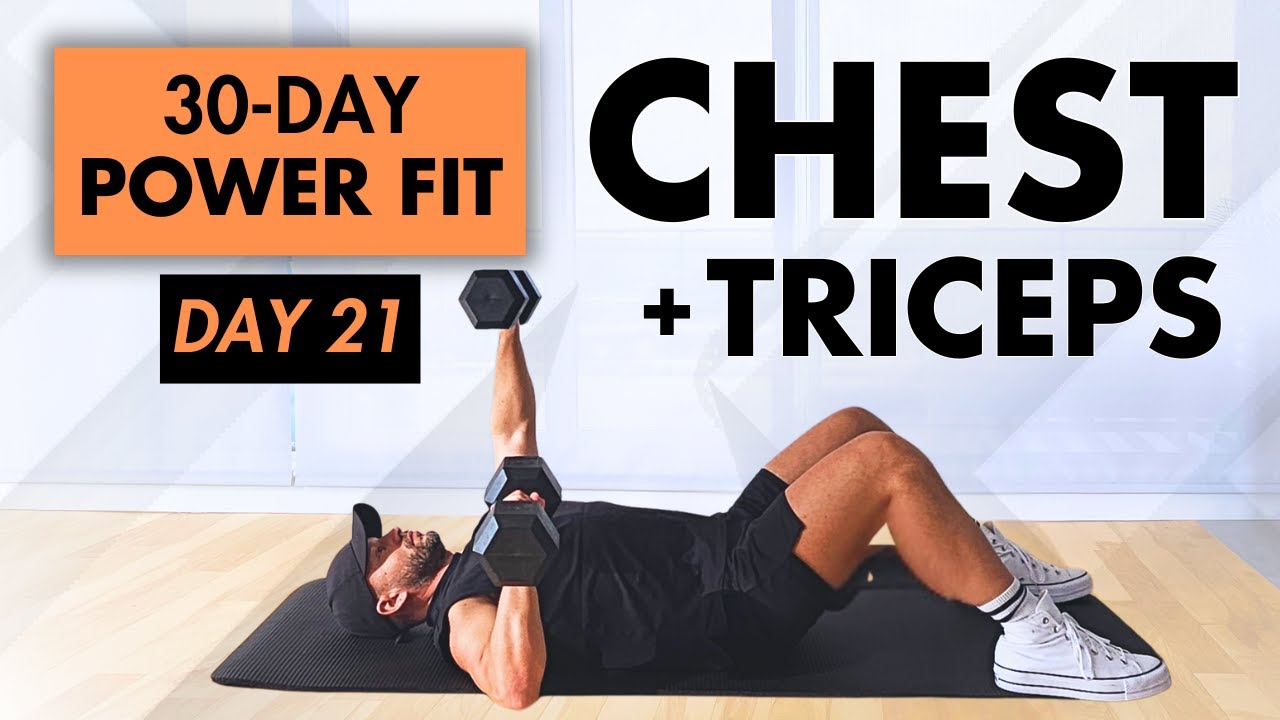 Day 21: Intense CHEST & TRICEPS Workout at Home | 30-DAY POWER FIT