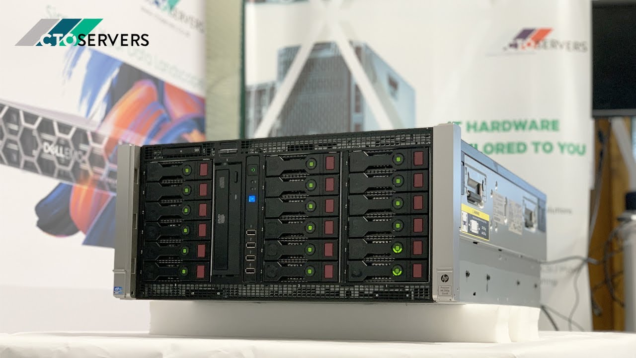 108TB Storage server , HPE ML350p Gen8 Rack Server , 18 x 6TB SAS HARD DRIVES @ CTOservers